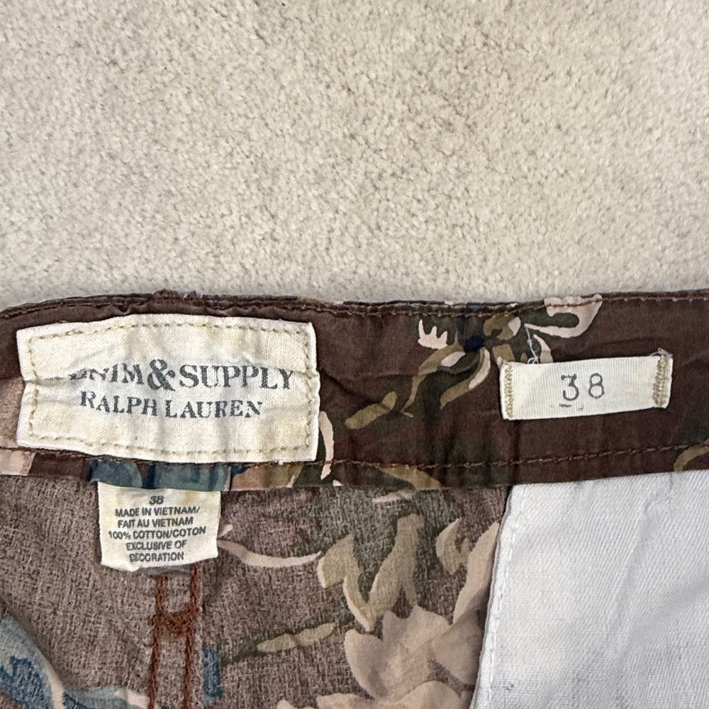 Denim & Supply Ralph Lauren Vintage Floral All Over Print Chino Shorts Size 38 - Picture 6 of 9